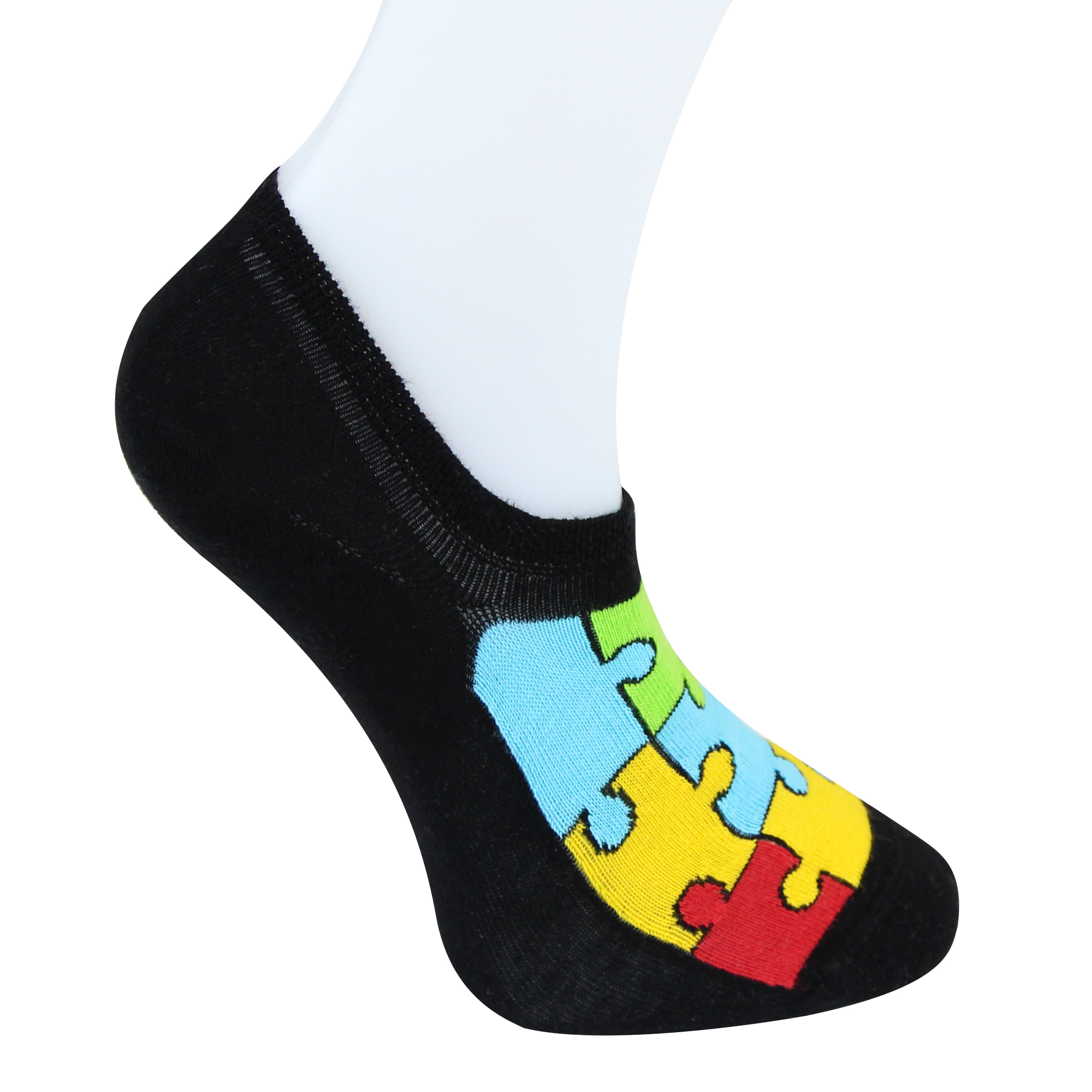 No Show Funny Socks Verte